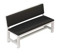 WWERTYY Sedia da Sala d'attesa Nera per Ingresso casa, Area di sosta Stadio, Barbiere, Sgabello per Cambio Scarpe (80 cm)