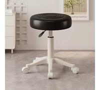 WWERTYY Sedia Sgabello Girevole con Ruote Sgabello Estetista in Pelle PU Altezza Regolabile 16"-21", Sedia a Sella Sedia Estetista per Tatuaggi, Vari Colori (Nero)