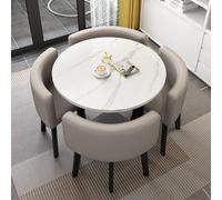 WWERTYY Semplice Piccolo Tavolo Rotondo Tavolo da Pranzo Cucina Set Moderno Tavolo Rotondo per la Colazione Bar mobili Rotondi Tavolo e Sedia Set Tavolo Rotondo conferenza per Sala da pran