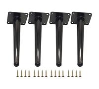WWERTYY Set di 4 Gambe per mobili in Metallo con Supporto Conico per TV, Piedini per Divano, Tavolo, Divano, Parti di Ricambio Fai da Te, 65 cm/25,6 Pollici, Nero Canna di Fucile, Poltrona