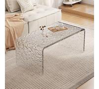 WWERTYY Tavolino a Forma di U in Acrilico Trasparente per Divano e Comodino, Piccolo Comodino con Bordi arrotondati, tavolino Moderno per Soggiorno B e Arredamento per Ufficio Domestico (d