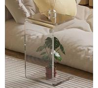 WWERTYY Tavolino Laterale a Forma di U in Acrilico Trasparente per B e Soggiorno, tavolino Moderno Piccolo, Comodino o tavolino da caffè, Sgabello da Bagno Trasparente, 30 * 30 * 55 cm, de