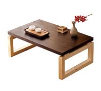 WWERTYY Tavolo Pieghevole in Legno per Piccoli spazi Soggiorno tavolino in Legno Tavolo da Pranzo Leggero e Portatile Tavolo da Lavoro Semplice (Colore: Marrone, Dimensioni: 100x55x38cm)