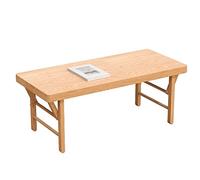 WWERTYY Tavolo Pieghevole in Legno Tavolo da Letto Appartamento Piccolo tavolino da caffè Tavolo Basso Tavolo per Computer Portatile Nessuna Installazione Richiesta (Colore: Colore Legno,