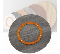 WWERTYY Vassoio Girevole in Legno massello da 20", 30" e 40", Tavolo da Pranzo Lazy Susan, Piatto Girevole per Cucina Resistente, Grande Vassoio Rotondo per Cucina Domestica (Rovere Grigio