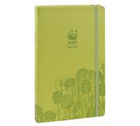 WWF - Agenda 2024 Large 12 Mesi Giornaliera, Chiusura Con Elastico, Con Copertina In Materiale Riciclato da Lavorazioni Alimentari, 352 Pagine Interne, Formato cm 13x21h, Verde