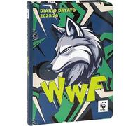 WWF. Agenda compatibile con DIARIO SCUOLA Lupo 2025/2026 datato 12 Mesi F.to standard 18 x 14 cm + Omaggio Portachiave fischietto e Penna multicolore