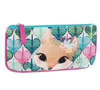 Franco Cosimo Panini WWF - Busta Piatta, Con Chiusura Zip, Busta Portapenne e Porta Accessori Bambino Bambina, Ideale per Medie e Elementari, cm 22xh10,5 - Verde/Rosa