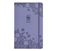WWF, Large - Agenda 2025 Giornaliera 12 Mesi, Con Elastico e Doppio Segnalibro, Con Calendario e Planner 2025 e 2026 - Cm 13x21h, Viola