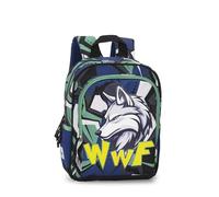 Franco Cosimo Panini Mini zaino Ufficiale WWF Blu 23x30x10 cm tasca frontale e spallacci imbottiti