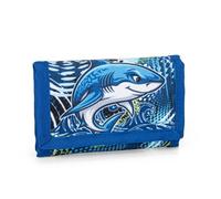 WWF - Portafoglio Ufficiale WWF, Portafoglio Bambino e Bambina con Chiusura in Velcro, Ideale per Organizzare Banconote e Carte, 13x8.5 cm, Squalo