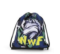 Franco Cosimo Panini WWF - Sacca Coulisse Ufficiale WWF, Compatta e Versatile, Ideale per Palestra, Scuola, Viaggi, Portamerenda, Idea Regalo Bambini e Ragazzi, 35x42x2 cm, Blu