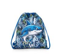 WWF - Sacca Coulisse Ufficiale WWF, Compatta e Versatile, Ideale per Palestra, Scuola, Viaggi, Portamerenda, Idea Regalo Bambini e Ragazzi, 35x42x2 cm, Squalo