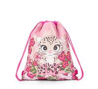 WWF - Sacca Coulisse Ufficiale WWF, Compatta e Versatile, Ideale per Palestra, Scuola, Viaggi, Portamerenda, Idea Regalo Bambini e Ragazzi, 35x42x2 cm, Leopardo