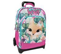WWF - Zaino Illustrato Trolley STACCABILE Regolabile con Maniglia e Spallacci a Scomparsa, Cerniera e Tasca Frontale Zip - Zainetto Bambina - Zaino Scuola cm 36x23X47H