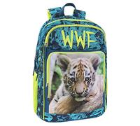 WWF - Zaino Scuola Fotografico Media, Elementare per Bambini e Ragazzi, con Schienale Imbottito e Rinforzato, Spallacci Regolabili e Vano Principale + Tasca Frontale con Zip, cm 32x21x43h