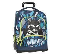 Franco Cosimo Panini WWF - Zaino Scuola Trolley Ufficiale WWF, Maniglia Regolabile, Spallacci Imbottiti e Regolabili, Ruote Ø 90 mm Sostituibili, Fondo Preformato Impermeabile, 36x47Hx23 cm, Blu