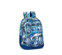 WWF - Zaino Scuola Ufficiale WWF, 2 Ampi Vani, 1 Tasca Frontale, 2 Tasche Laterali n Rete, Spallacci Imbottiti, Retro e Fondo Termoformati, Chiusure a Zip, 32x43Hx23cm
