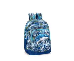 WWF - Zaino Scuola Ufficiale WWF, 2 Ampi Vani, 1 Tasca Frontale, 2 Tasche Laterali n Rete, Spallacci Imbottiti, Retro e Fondo Termoformati, Chiusure a Zip, 32x43Hx23cm