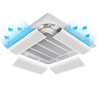 WWFAN Aria condizionata Parabrezza Deflettori di Ventilazione Bocchette a soffitto Deflettori for Aria condizionata a soffitto a Soffio Diretto (Size : 60cm4 Pieces)