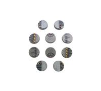 WWG 10 x Basette Rotonde Miniature Invasione Aliena Fantascienza (25mm)- Wargame