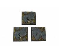 WWG Basette Quadrate Campo di Battaglia Pietra per Miniature Fantasy - 28mm