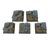 WWG Basette Quadrate Campo di Battaglia Pietra per Miniature Fantasy - 28mm