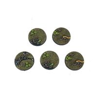 WWG Jungle Warfare 5 x Basette per Miniature (40mm) - 28mm Wargame Vietnam