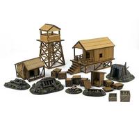 WWG Jungle Warfare Campo Base Militare in MDF e Resina - Wargame Terrain