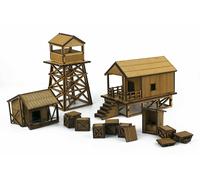 WWG Jungle Warfare Campo Base Militare in MDF - Wargame Terrain Diorama