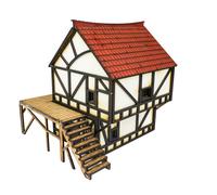 WWG Medieval Town Cottage Fantasy (Dipinto/Non Dipinto) - 28mm Terreno Modello
