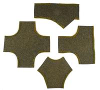 WWG Set di 4 Incroci di Strade Sterrate - 28mm Wargame Scenario Terrain