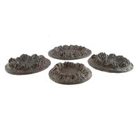 WWG World at War 4 x Crateri Bombe - 28mm Normandia Wargame Terrain Modello