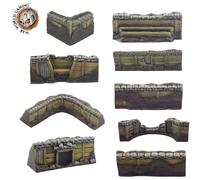 WWG World At War Trench System Pezzi Terrain Singoli (Scegli Tipo) -28mm Modello
