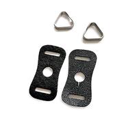 WWHJR 1 paio di cinghie per fotocamera in acciaio inox per triangolo Split Adapter Protezione in pelle per fotocamera SLR custodia in pelle tracolla triangolo anello diviso gancio
