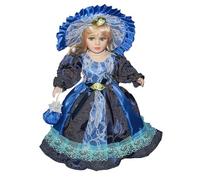 WWHJR 11.for 81 '' Porcellana Vittoriana per Ragazza Figure in Piedi con Supporto in Legno Bellissimi Vestiti per Kid Adul Love Ceramica