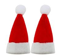 WWHJR 30 pezzi tradizionale cappello di Babbo Natale lecca-lecca ornamento per feste di Natale foto puntelli per adulti bambini decorazioni natalizie ornamenti regali decorare luci all'aperto per la