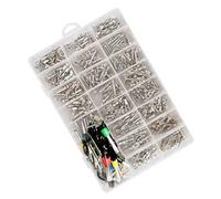 WWHJR 340pcs Automotive Connettori Filo Elettrico Assortiti Set Maschio Femmina Crimpe Pin Non Isolati Spine con Scatola per Auto rame