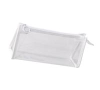 WWHJR Astuccio per penne estetico astuccio per matite di grande capacità borsa per penne trasparente organizer cosmetici semplice estetica grande capacità trasparente, bianco