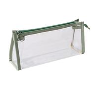 WWHJR Astuccio per penne estetico astuccio per matite di grande capacità borsa per penne trasparente organizer cosmetici semplice estetica grande capacità trasparente, Verde