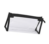 WWHJR Astuccio per penne estetico astuccio per matite di grande capacità borsa per penne trasparente organizer cosmetici semplice estetica grande capacità trasparente, Nero