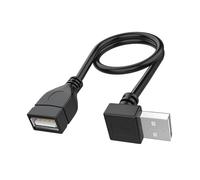 WWHJR Cavo di prolunga USB 2.0 a 90 gradi, da maschio a femmina, cavo corto per tastiera portatile, stampante e altro ancora, cavo di prolunga da 10 cm