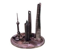 WWHJR Shanghai Orientals Perle Torre Repliche Scultura Vintage Ispirato Con Leghe Elettrolitiche Per Decorativi Collezionismo Architettura Modello Orientali Perle Torre