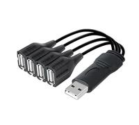 WWHJR Splitter USB 1 In 4 Out USB Y Cavo USB 2.0 maschio a 4 femmina Adattatore cavo di prolunga Multiport 4 porte Extender Hub cavo cavo di ricarica