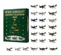Wwii Aircraft Advent Calendar - 24 Mini Warbirds To Unbox, Airplane Advent Calendar with 24 Unique Mini Warbirds for Model Collectors, History Buffs, Aviation Lovers