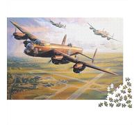 WWII Bomber Adult Jigsaws 1000 Pezzi Materiale Riciclato Avro Lancaster Puzzle Educativo Gioco Decompressione Parent Child Gioco Props per Casa 70x50cm/1000pcs