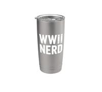 WWII Nerd World War 2 Bicchiere termico in acciaio inox doppia parete