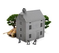 WWII Village House - Tablet op stampato in 3D - Ardennen Village House - Wargaming Terrain su scala 15 mm, 20 mm o 28 mm (28 mm)