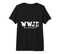 WWJD Cosa farebbe Gesù - Religione Cristiana - Abrasione Maglietta Premium
