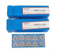 WWLNR/NL1616H08 - Set di 2 portautensili per tornio CNC con inserti in carburo, per semifinitura e finitura per lavorazione dei metalli, corpo in acciaio legato, chiave inclusa